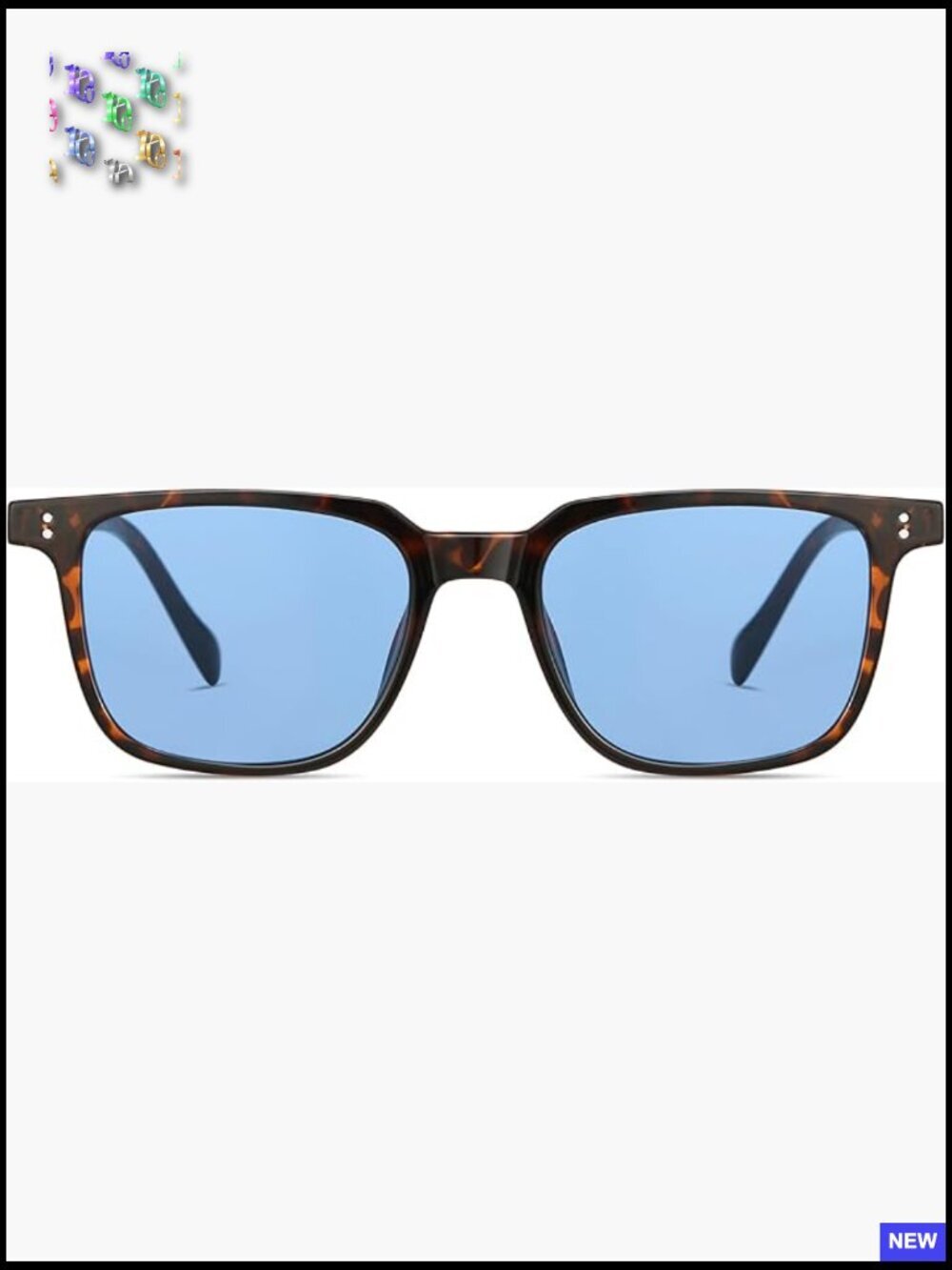 Retro Square Tinted Sunglasses UV400 Protection Unisex Vintage Style